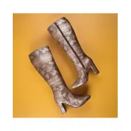 Women Knee-Length Boots with Faux leather upper