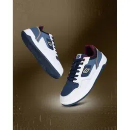 Men Round-Toe Sneakers with Lace Fastenings