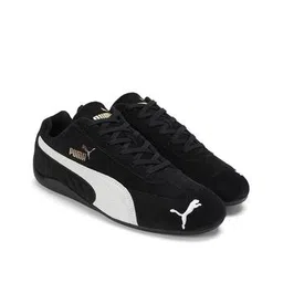 Lace-Up Sneakers With Faux Leather upper