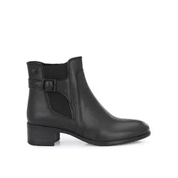 Ankle-Length Boots with Buckle Closure