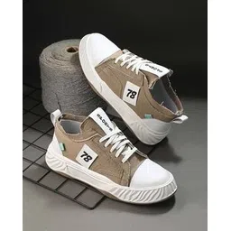 Men Panelled Lace-Up Sneakers