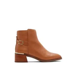 Ankle-Length Boots With Genuine Leather Upper