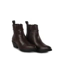 Women Ankle-Length Boots with Zip Closure