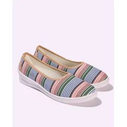 Women Striped Slip-On Casual Shoes