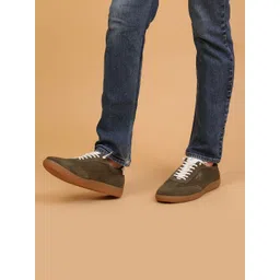 yoho Men Infinity Textured Round Toe Lace-Ups Sneakers