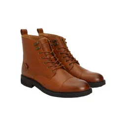 Men's Brown Solid Boots