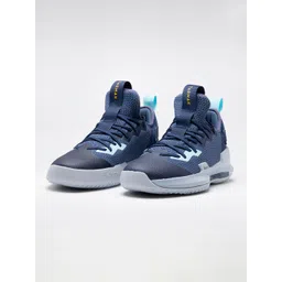 TARMAK By Decathlon Unisex Navy Blue Textile Basketball Non-Marking Shoes