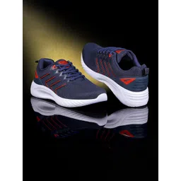 ASIAN Men Navy Blue Mesh Running Non-Marking Shoes