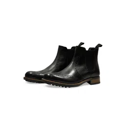 HX London Men Textured Leather Chelsea Boots