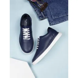 LOUIS STITCH Men's Casual Dotted Blue Sneakers