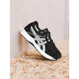 ASICS Men Black & White Woven Design Gel-Phoenix 7B Running Shoes