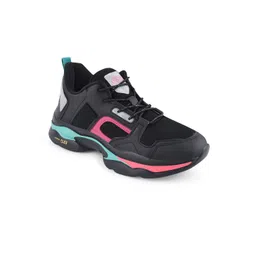 Campus Women Black Mesh Running Non-Marking Shoes