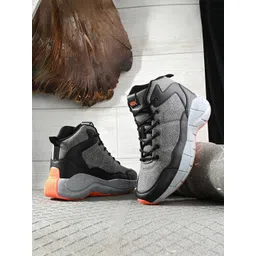 HRX by Hrithik Roshan Men Grey Basket Ball Mid-Top Sports Shoes