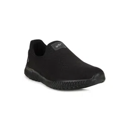 Campus Men Black Mesh Walking Shoes