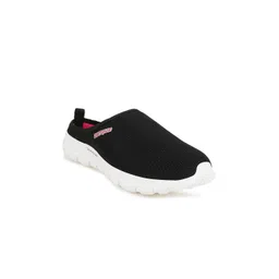 Campus Women Black Mesh Walking Shoes