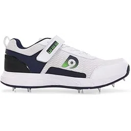 DNINE Warrior Men,Bowling Spike Cricket Shoes, White/Red & White/Blue