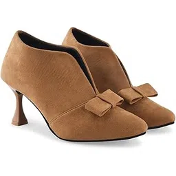 Women's Kitten Heel Boots Ankle Pointed Toe Stiletto Booties Pull-on Shoes