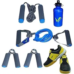 Gowin Badminton Shoe Power Black/Yellow Size-9 with Verified Training Set