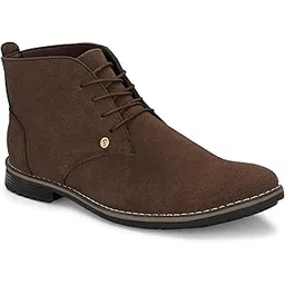 Beige Lace-Up Ankle Boots for Men | Smart Casual | Lightweight & Stylish EP4826_PA