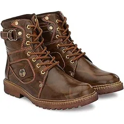 Casual High Top Ankle Boots Long Fighter Boots for Men's & Boy's(Brown-size-6)*