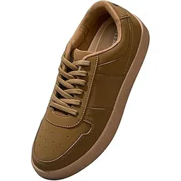 Mono Court Sneakers for Men | Synthetic Upper, Cushioned EVA Sole | Flexible, Lightweight Shoes for Everyday Comfort