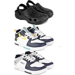 DRACKFOOT Men's Sports Shoes | Lightweight Stylish & Easy to Wear for Men'sGR-SPO-(3-Combo)-3123-1074-1075