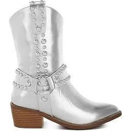 Studded Harness Detail Boots