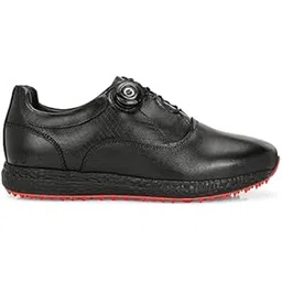Golf Shoe | Light Weight | Waterproof | Black/Brown | Golf Shoe with Button Type LACE UP