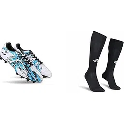 Storm Football Shoe for Mens | TPU Sole with PVC Synthetic Leather Upper for Hard and Grassy Plain Encounter Football Stockings for Men & Women, Knee Length Stockings, Football Socks, So