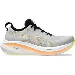 Mens Gel-Nimbus 26 Piedmont Grey/Safety Yellow Running Shoes - 6 UK (1011B794.022)