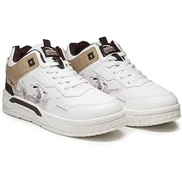 Men NEXUS-11 Stylish Casual Mid Top Sneakers with Catchy Colours and Trendy Design with Laces for Men & Boys | Perfect for Wearing to Outings, and Comfortable All-Day Use, Stylish and Durable