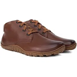 BaerShoes Urban Leder Executive Barefoot Shoes for Men & Women Profi Leather Shoes with Lightweight Feel & Barefoot Walking Experience (Brown)