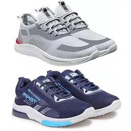 Exclusive Range of Breathable Stylish Sports Running Shoes for Men (Pack of 2) Multi
