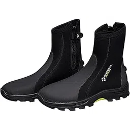 MERISHOPP®Diving Boots Amphibious Water Shoes Professional Cleated Outsole Side Zipper EU 43 to 44|Sporting Goods | Water Sports | Fins, Footwear & Gloves | Boots, Booties