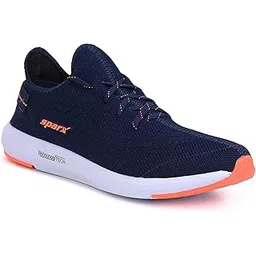 Mens Sm-482 Navy Blue Neon Orange Running Shoe - 8 UK (SM482NBNOR008)