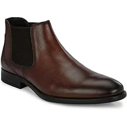 Cognac Contemporary Recall Premium Handcrafted Leather Chelsea Boots for Men
