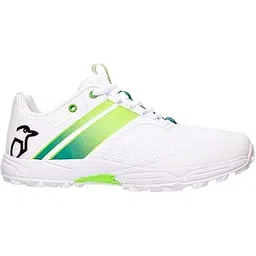 KOOKABURRA Men's Pro 2.0 Rubber Cricket Shoe, White/Lime, 11 UK