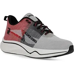 Liberty Leap7x GHD-22 Lacing Sports Running Shoes For Men - Beige, Maroon & Sea Green | Comfortable and Durable Lace-Up Closure - Suitable for Lacing Walking, Gym, Jogging, Outdoor - Cushioned Footbed