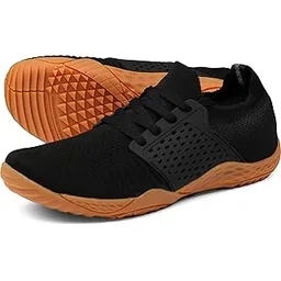 Men's Trail Running Shoes Minimalist Barefoot 5 Five Fingers Wide Width Size 8-8.5 Toe Box Gym Workout Fitness Low Zero Drop Male Road Minimus Hiking Black Gum 41