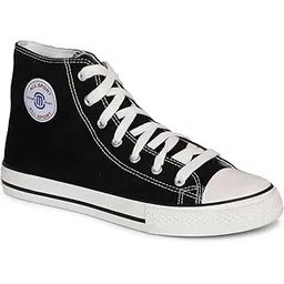 Women's Classic High-Top Canvas Sneakers – Comfortable Lace-Up Fashion Shoes for Casual Wear