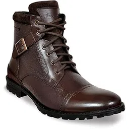 Genuine Premium Leather Luxury Memory Foam High-Top Ankle Boots Shoes For Men(902|Brown|Size-6,7,8,9,10)