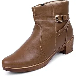 Women's Boots | Faux Leather, Trendy, Comfortable, Zipper Boots for Casual, Outdoor and Holiday Outings