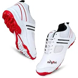 Havoc Cricket Shoes for Men and Women|Lightweight & Durable Cricket Shoes|PVC Studs Spikes Sports Shoe for Unisex|Synthetic Leather Upper Sports Shoes|EVA Sockliner