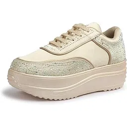 Women Wedding Party Bridal Glittery Embellished Sneakers 4041