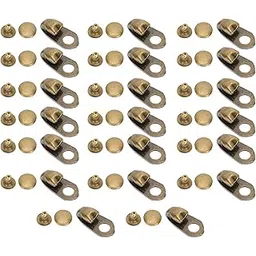 Zerodis 20 Sets Metal Boot Hooks, Hiking Shoes Buttonholes Accessories for Repair Camp Hike Climb Alloy Single Hole Shoe Lace Hooks Camping Hiking Climbing