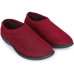 Airaqua Womens Slip On Walking Shoes for Daily Use/Lightweight Running Trainers/Comfortable Winter Bellies/Gym Training Casual Sports Footwear for Girls(Cherry)