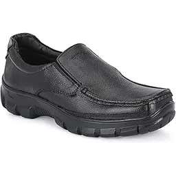 Men's Genuine Leather Black Boots Casual Formal Safety Shoes