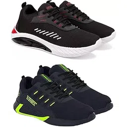 Exclusive Range of Modern Style Comfortable Sports Running Shoes for Men (Pack of 2) Multi
