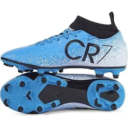 Blue Turf and Hardground TPU Dual Color Sole Football Studs Shoes for Men (Size 4 to 10)