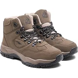 Everest-25 Men's Trekking Shoes | High-Neck Hiking Boots | Water-Repellent Suede Synthetic | High Grip Sole | EVA Midsole Cushioning Comfort